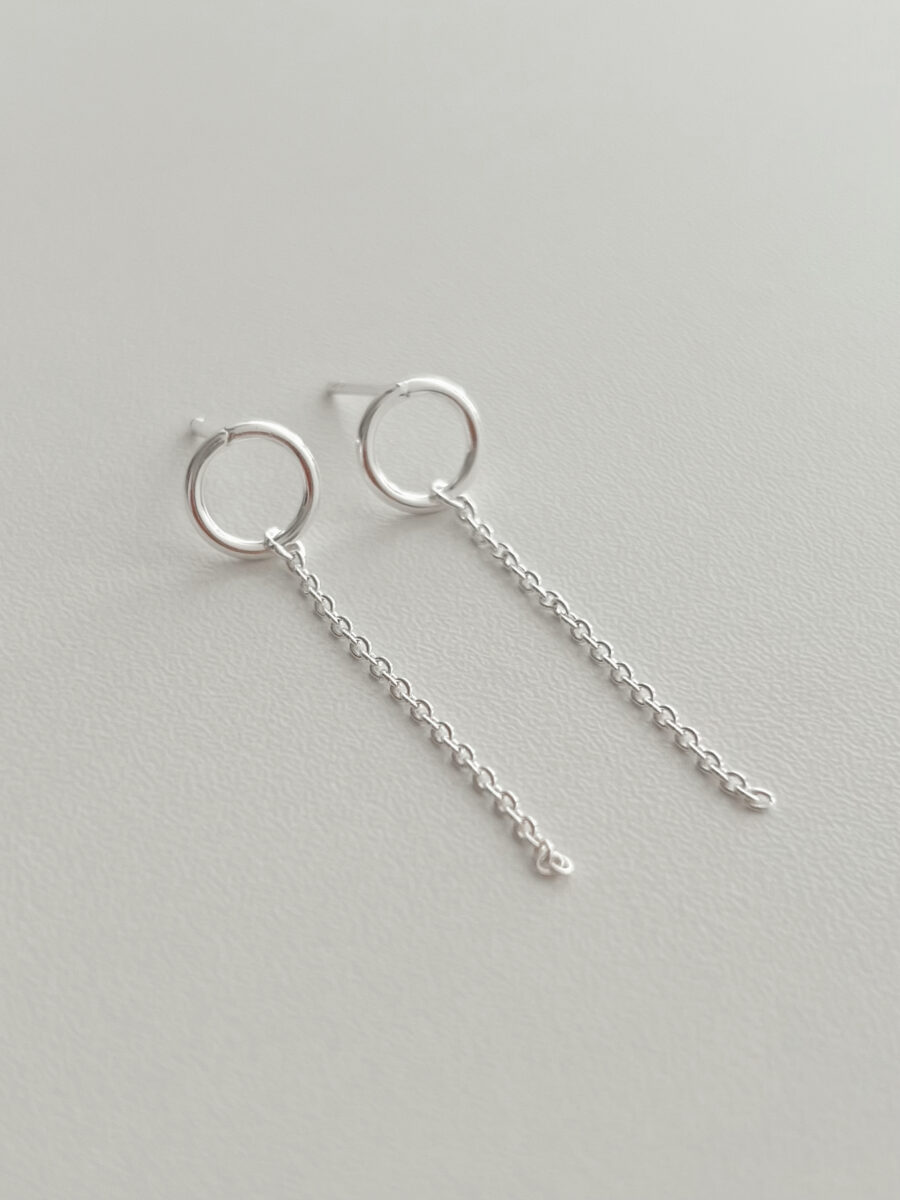 ·Aros circulo y cadena colgante ·