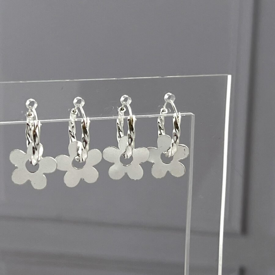 ·Argollas Flor 12 mm diámetro·