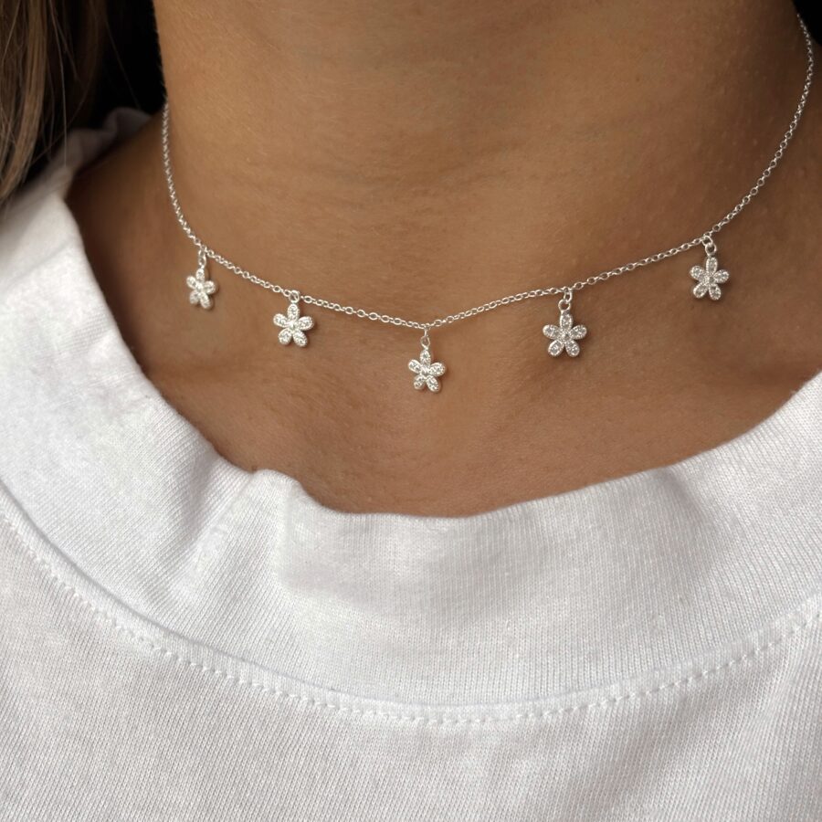 ·Choker florcitas regulable 38/40 cm·