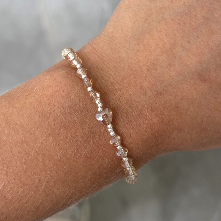 ·Pulsera cristal corazón·