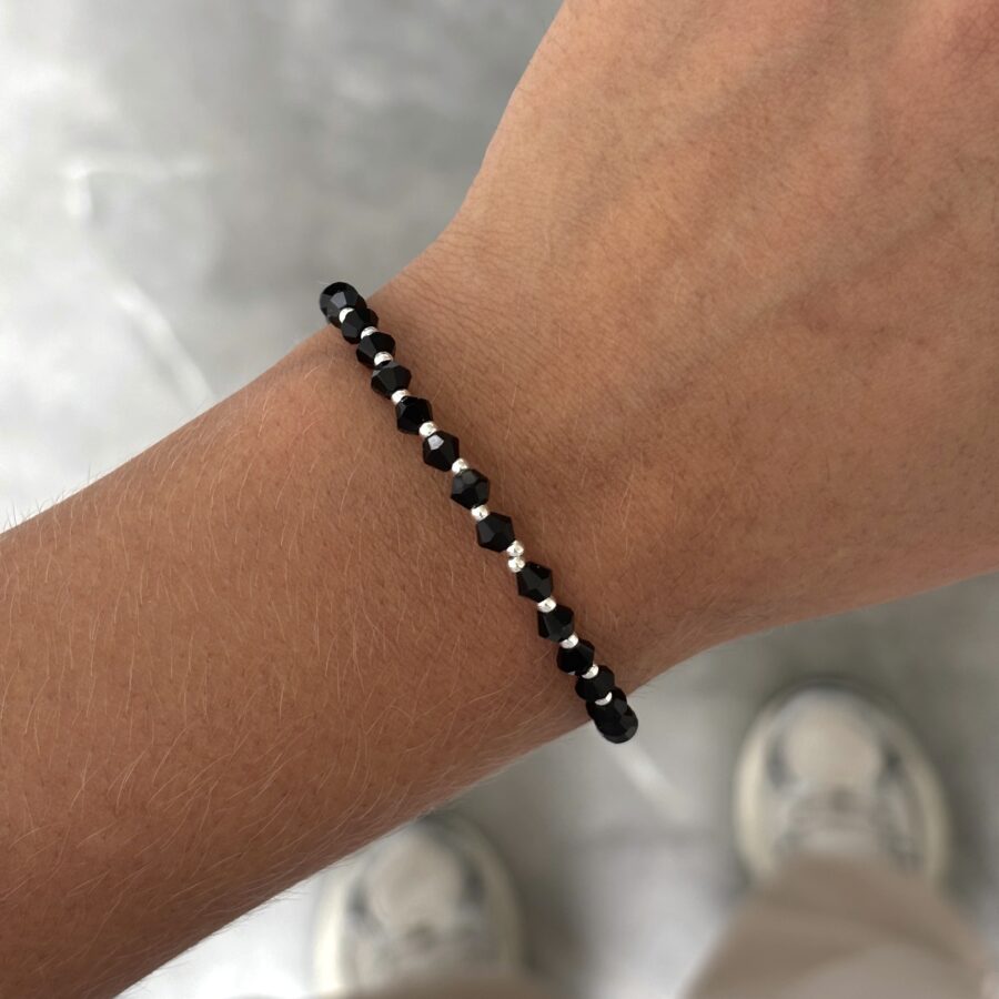 ·Pulsera cristal negra·